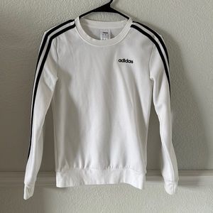 Adidas Never worn white and black crew neck sweater